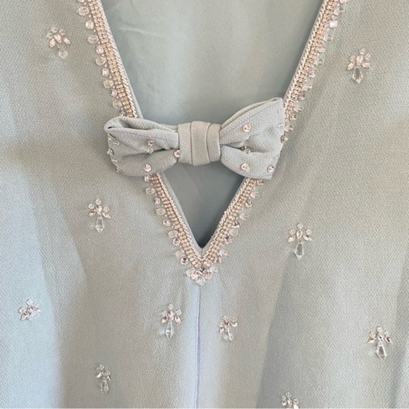 Anthropologie Atsu Crystal-Embellished Bow Mini Dress Sz L NWT - Picture 5 of 6